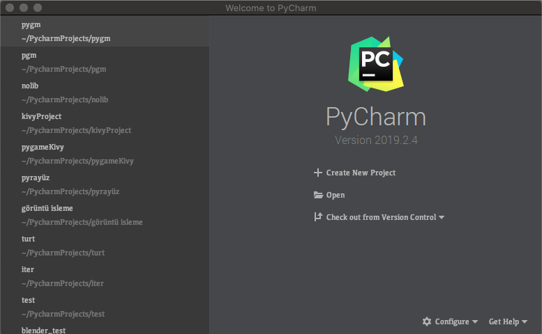 PyCharm kullanımı